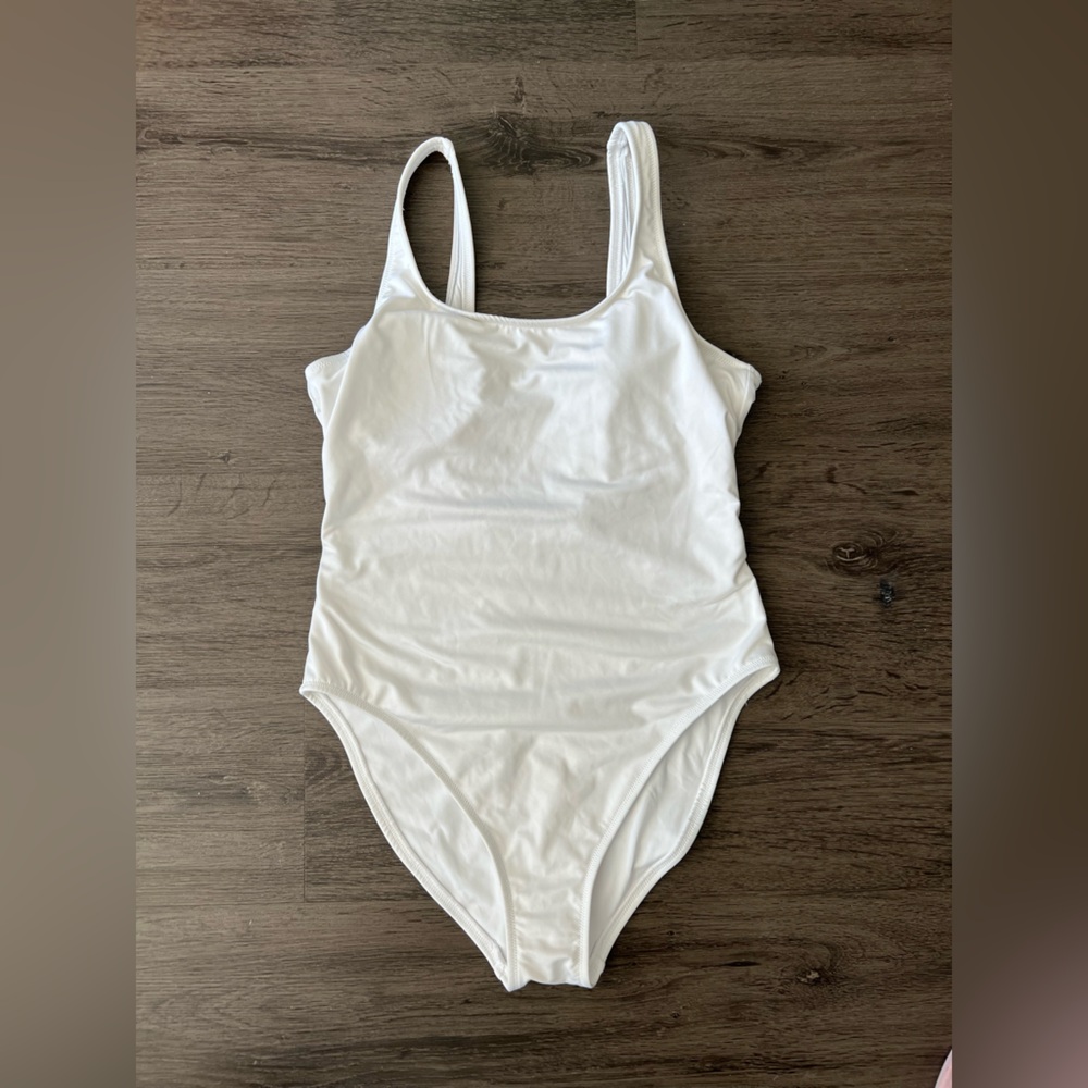 Ladies White One Piece Swimsuit